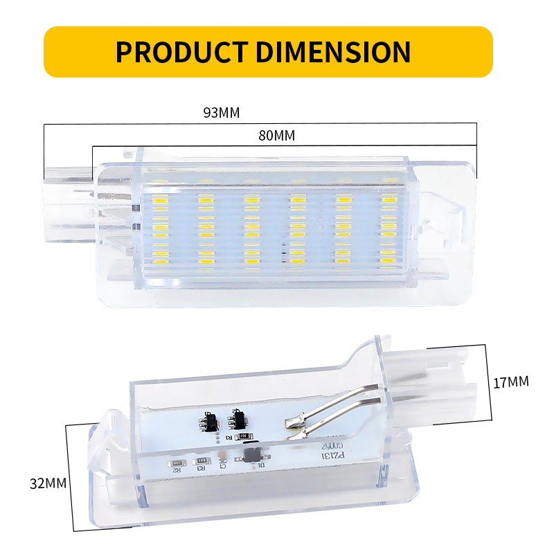 Tech Computer Accessories - 2PCS LED License Number Plate Lights