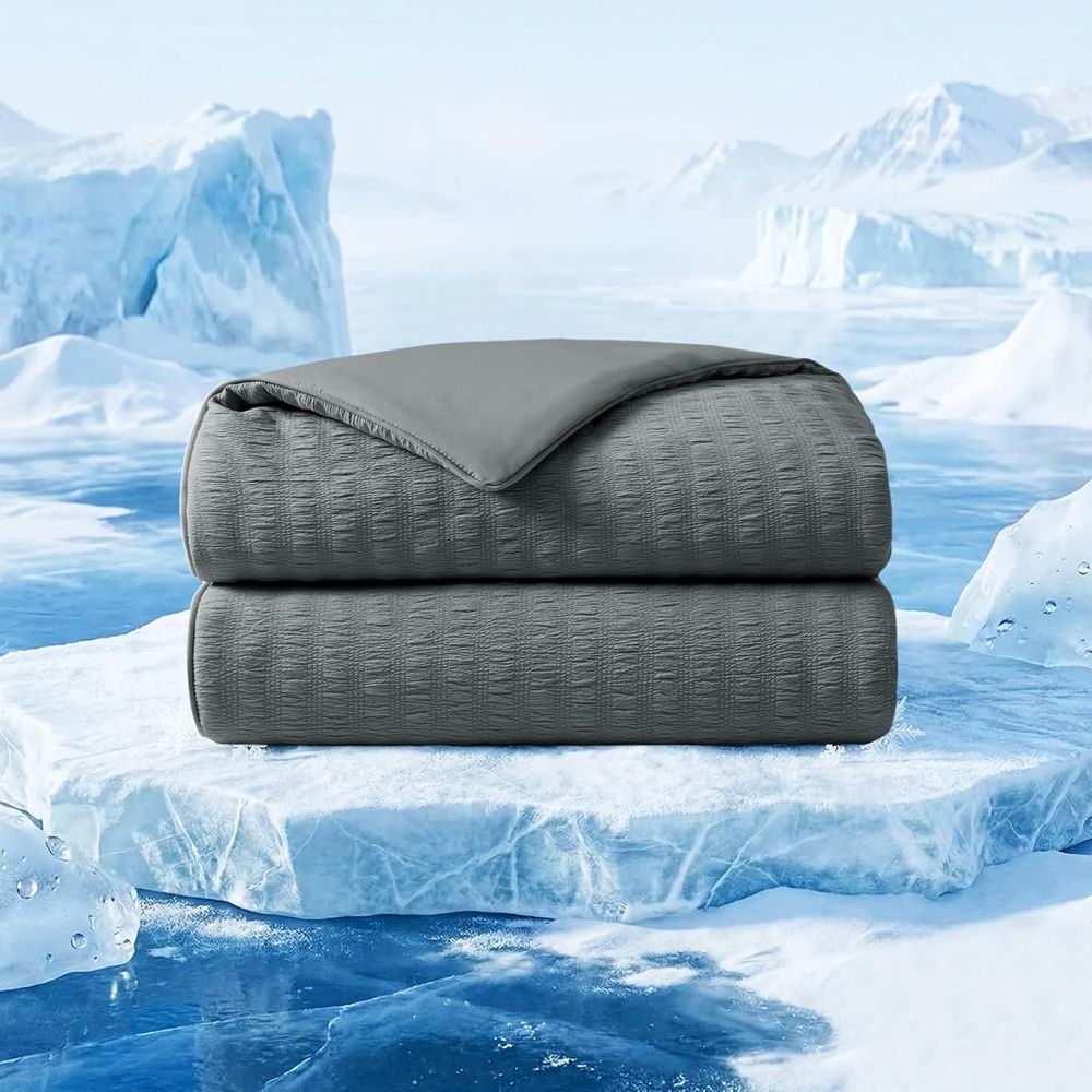 Tech Q - Seersucker Cooling Comorter King Size -